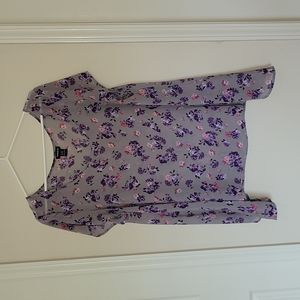 Torrid Gray Floral Blouse